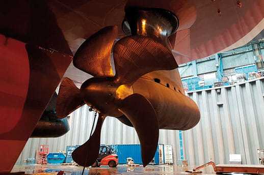 A ship propeller
